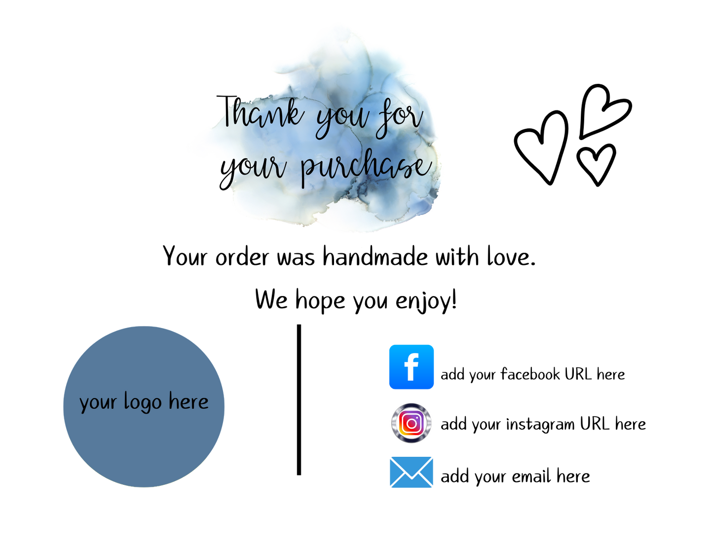 Thank you Card Template