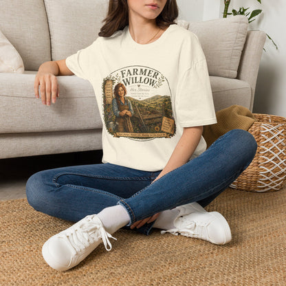 Farmer Willow T-Shirt — Vintage Farmland Graphic Tee ("Farmer Willow: Her Stories")