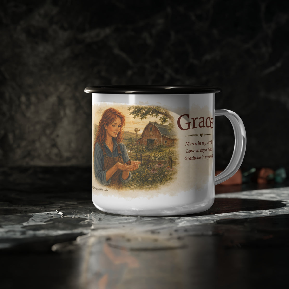 Grace in the Everyday | Farmer Willow Enamel Camp Mug