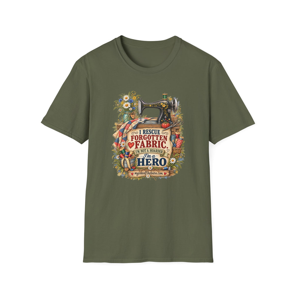 I Rescue Fabric – Quilter’s Hero T-Shirt