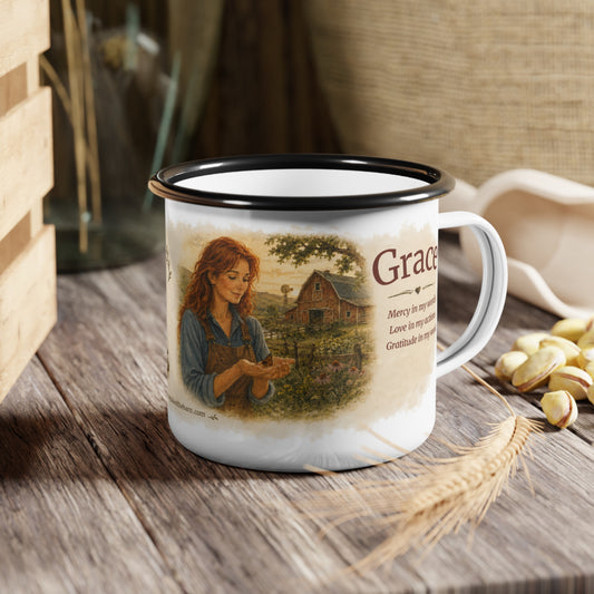 Grace in the Everyday | Farmer Willow Enamel Camp Mug