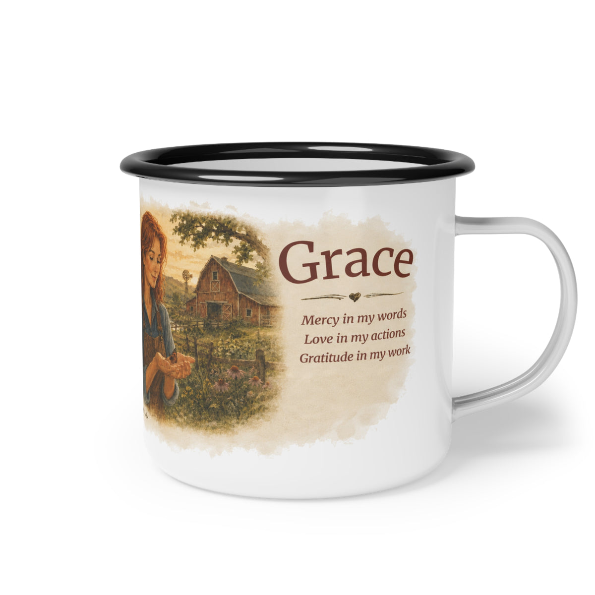 Grace in the Everyday | Farmer Willow Enamel Camp Mug
