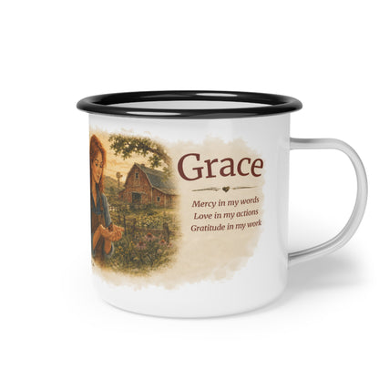 Grace in the Everyday | Farmer Willow Enamel Camp Mug
