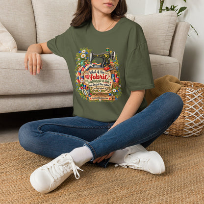Maybe the Fabric is Addicted to Me | Funny Quilter Two-Sided T-Shirt