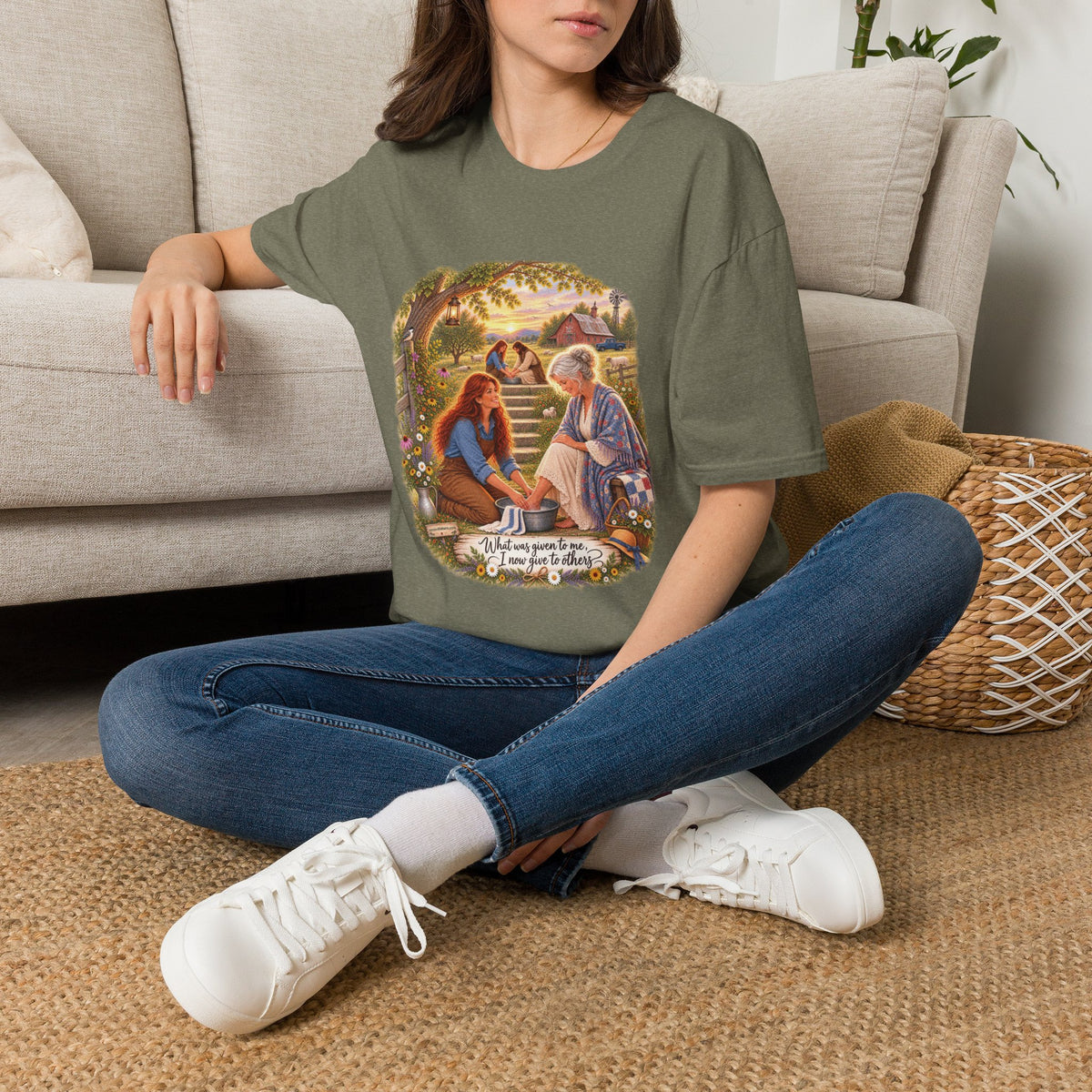 We Love Because He First Loved Us T-Shirt — Humble Service Religious Tee