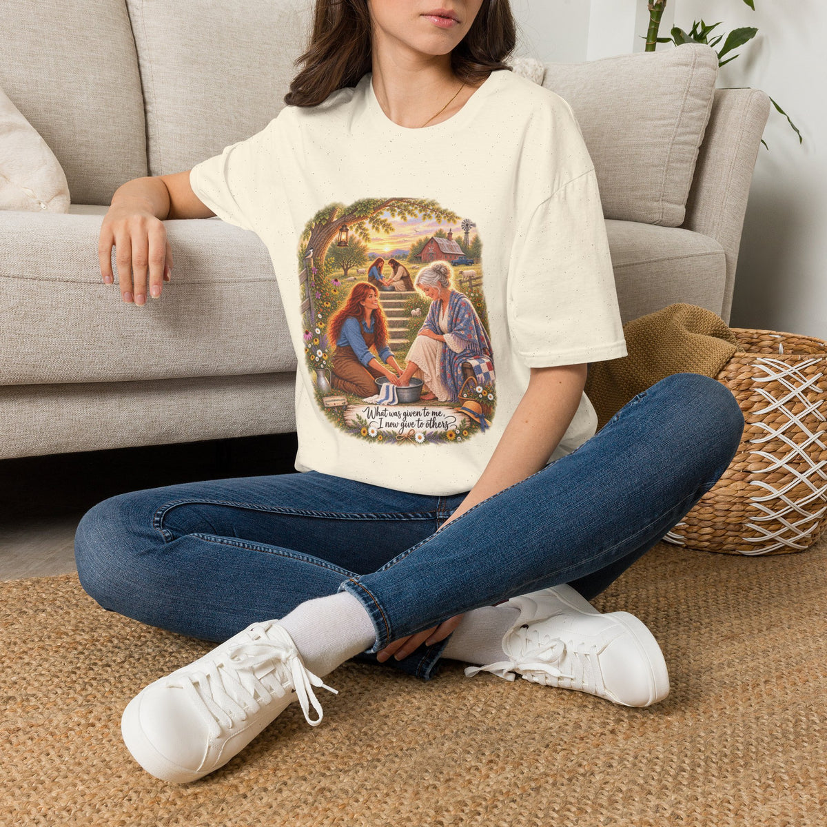 We Love Because He First Loved Us T-Shirt — Humble Service Religious Tee