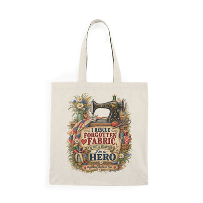 Fabric Addicted Cotton Tote Bag | Funny Quilting and Sewing Gift