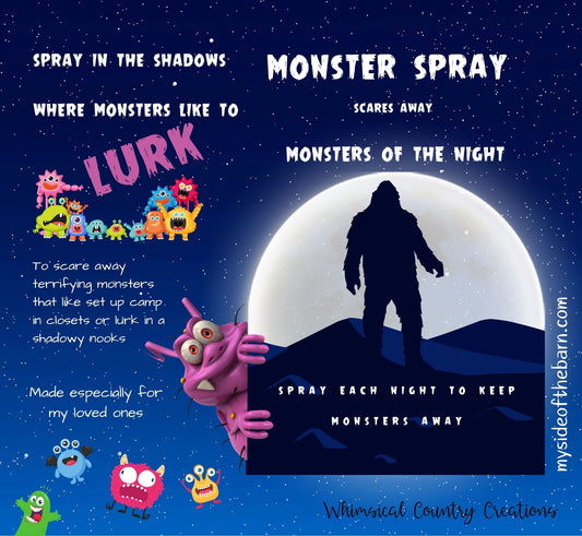 Monster Spray Label - Canva Template