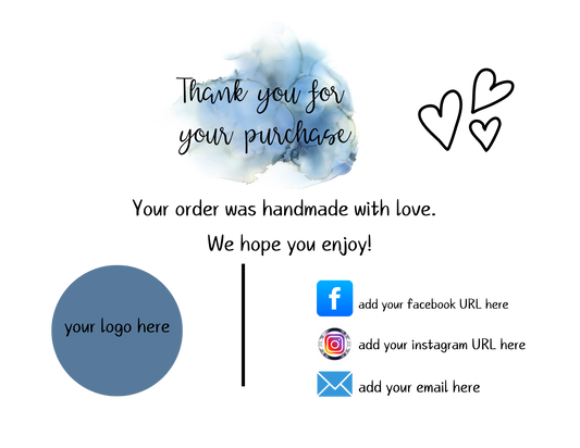Thank you Card Template